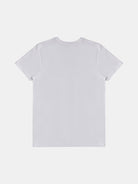 The "Hello my name is ..." T-Shirt by gabrielstunz is laid flat against a white background, highlighting its simple, classic design with short sleeves and a round neckline. Crafted from organic cotton, this piece exemplifies eco-conscious production at its finest.