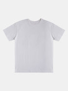 The Oversize T-Shirt with Vortex Print by gabrielstunz is showcased on a light gray background. This stylish plain white shirt, crafted from organic cotton, features short sleeves and a round neckline, making it a timeless addition to any wardrobe.